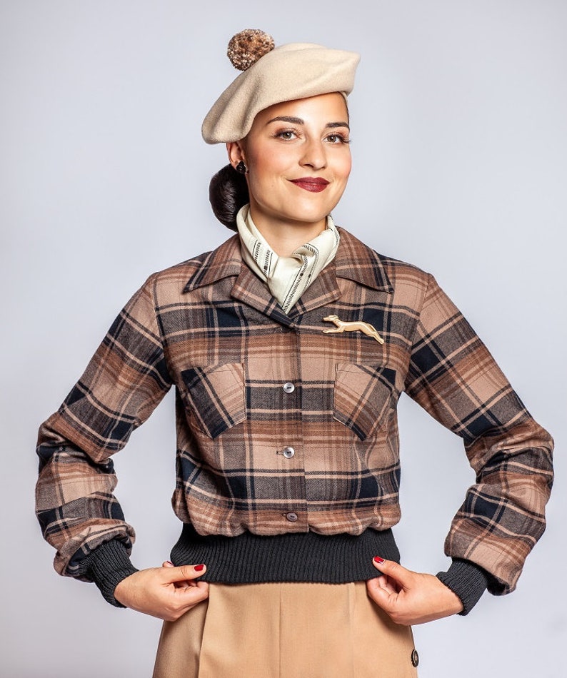 1940s Dresses and Clothing UK | 40s Shoes UK Jacket Jumper gauchoshirt 