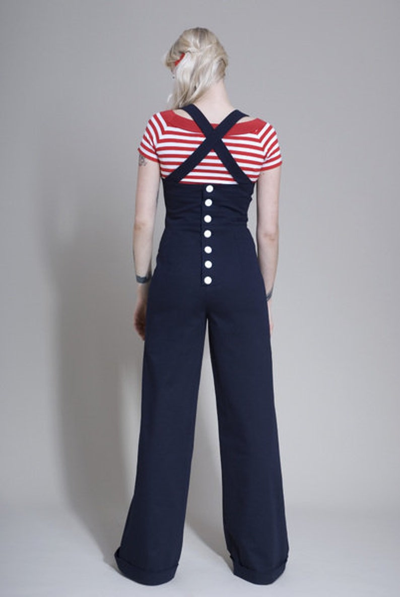 Overall Sue navy, jumpsuit, vintage style image 2
