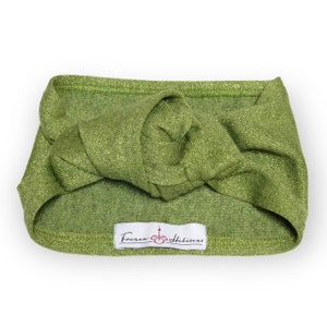 Bande turban Judy de style vintage, look années 40, différentes couleurs Fern Green Lurex