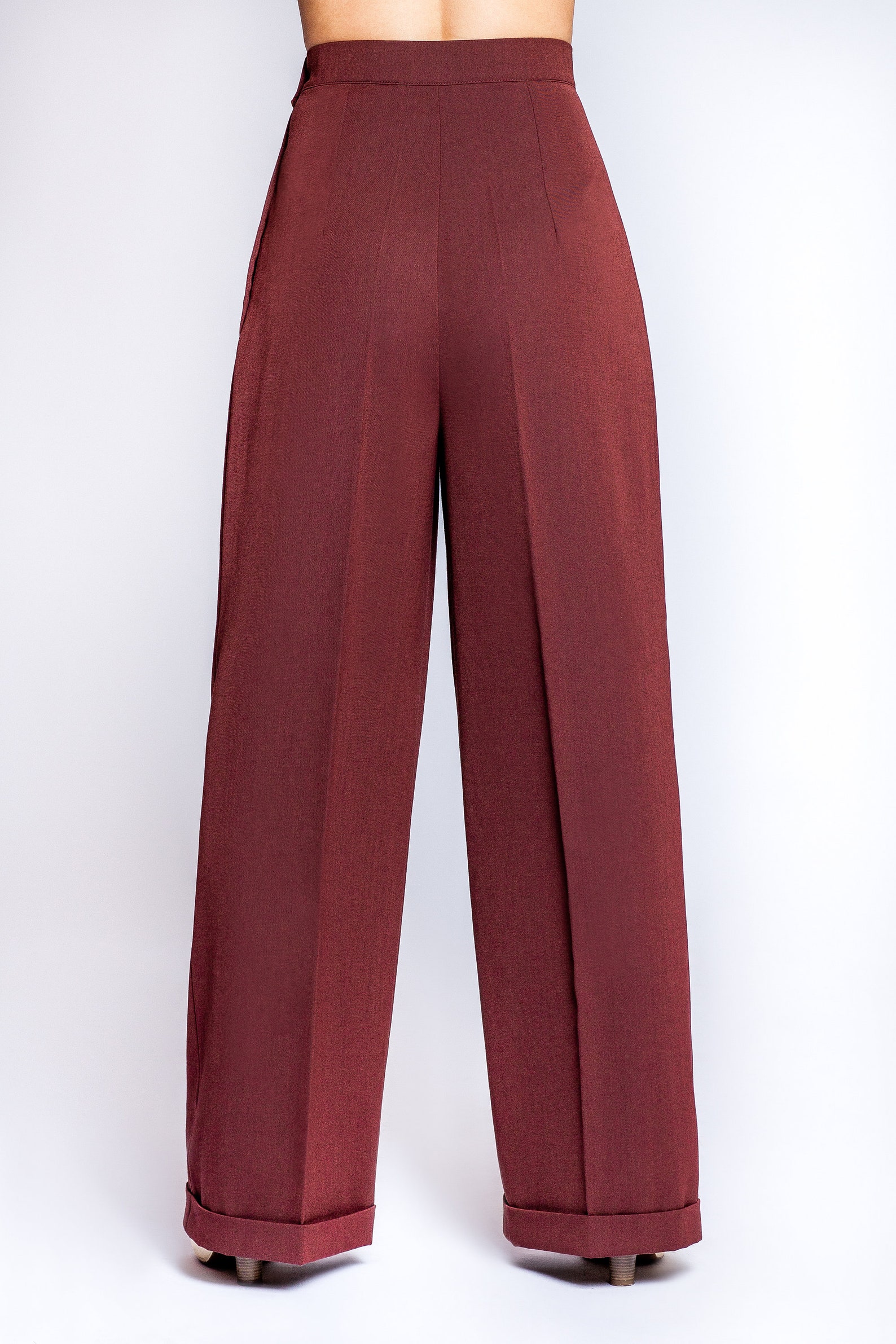 Pants merle Bordeaux or Green Marlenepants - Etsy