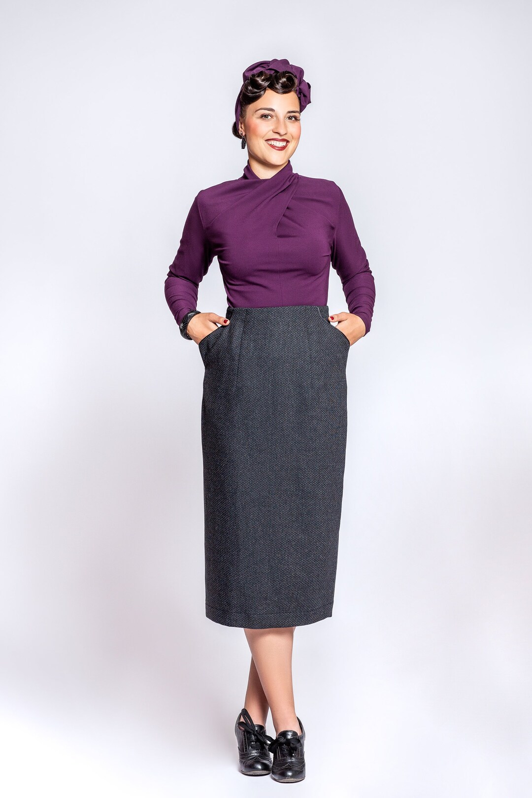 Ladies' Classic Pencil Skirt - Empire Grey main image 0