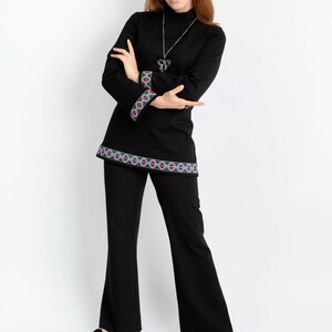 Pantalon Chloé pantalon évasé taille haute style vintage, style années 60, années 70, années 90 image 2