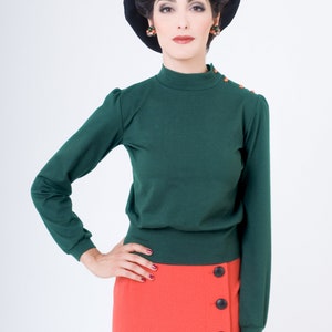 Shirt Aimeé black,green or pumpkin, Kurzpullover im Vintage Stil, jumper Bild 5