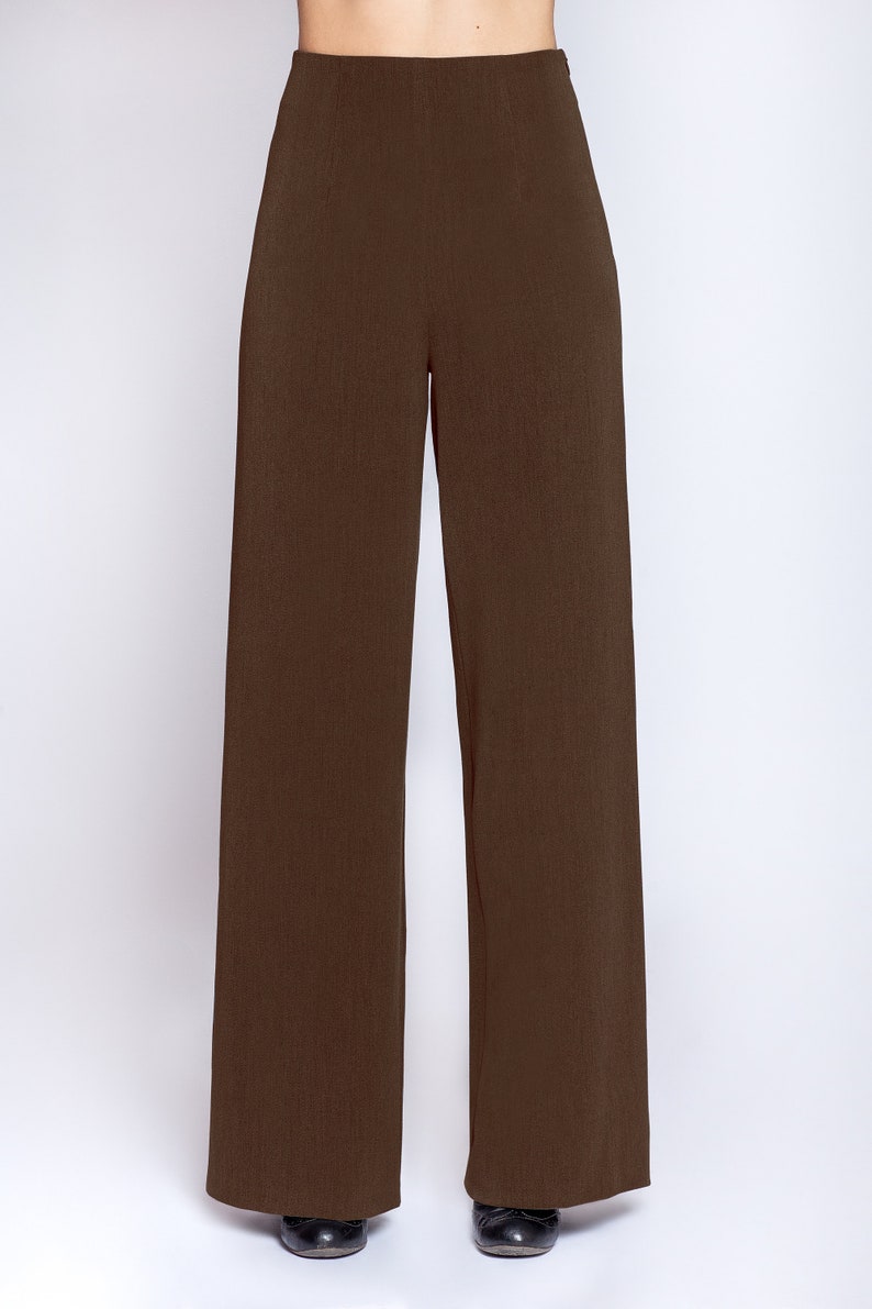 Pants Boogie, marlenepants, highwaist, vintage style Brown