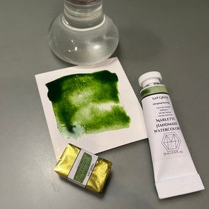 PO49 Sap Green! Original extinct pigment formulation | Discontinued Quinacridone Gold pigment | handmade artists watercolor |Hunter Marlette