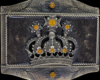 Belt Buckle New Old Stock Crown Originals Buckle Vintage 1970s No Sew Belt Buckle Crafters Buckle