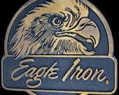 Harley Davidson Motorcycle Eagle Iron MC Biker Hippie Chopper Rider Gift Panhead Mens Buckles 1980s Vintage Belt Buckle
