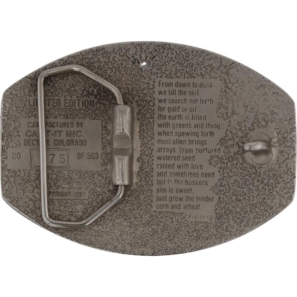 Boucle De Ceinture Vintage University Of Nebraska - Laiton Massif - Années 80 - Unisexe
