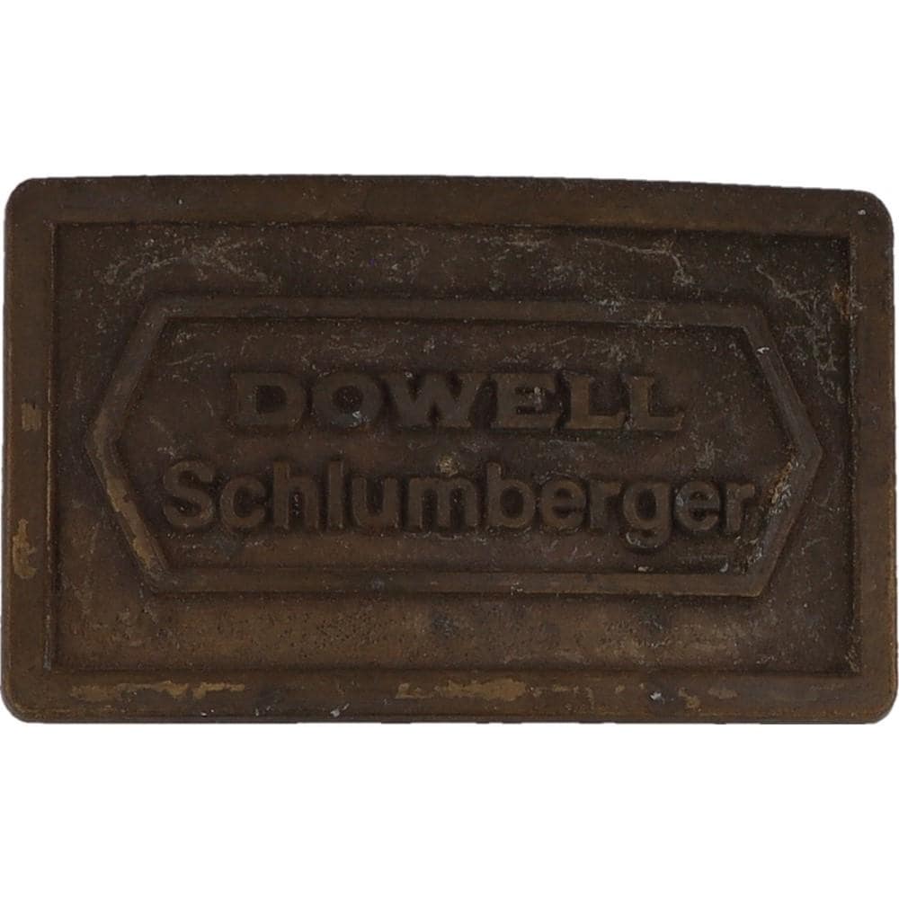 Dowell Schlumberger Ds Oilfield Oil Gas Petroleum Energy 80s Vintage Belt Buckle Services Industry Rare Engineering Piece