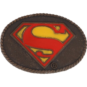Superman S Crest Superbohater Film Dc Comic Book Pamiątki 1970s Vintage Belt Buckle Hero Super Tv Promo Tv Fan Clark Kent