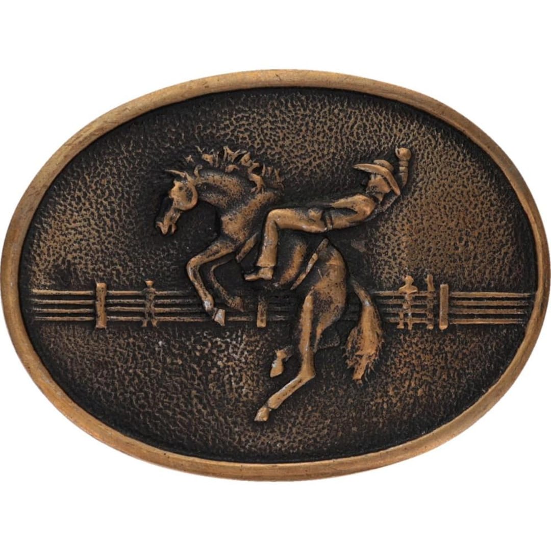 Brass Bronc Rider PRCA Bucking Bronco Horse Roughstock Western Rodeo ...