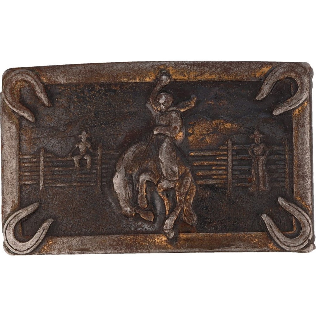 Antique Cowboy Bucking Horse Bronc Rider Western Rodeo Bronco 1950s ...