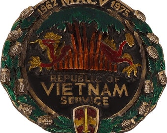 Macv Vietnam Sog Special Forces Ccn Ccc War Veteran 80s Nos Vintage Belt Buckle Us Usn Usmc Usaf Navy Corps Army Usaf Air Force Marine