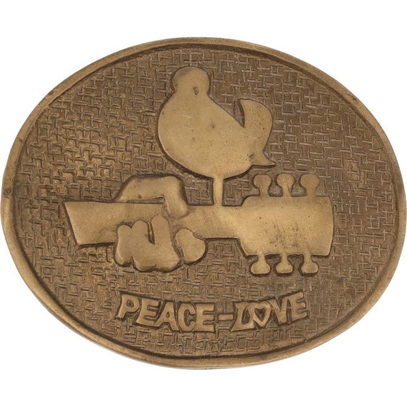 Brass Woodstock Wallkill Poster Peace Love Hippie… - image 1