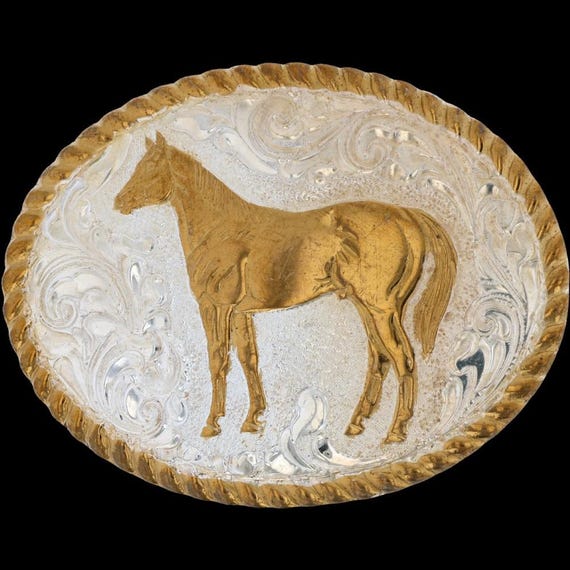 New silver Western Rodeo Horse belt buckle Horse Belt Buckle Western Texas Cowboy Rodeo Fashion Costume  main image 4