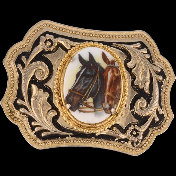 Horse Portrait Cowgirl Cowboy Western Horeback Ri… - image 3