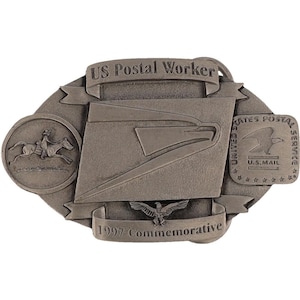Nueva hebilla de cinturón vintage NOS del Servicio Postal de los Estados Unidos (USPS) para empleado postal, cartero y cartero.