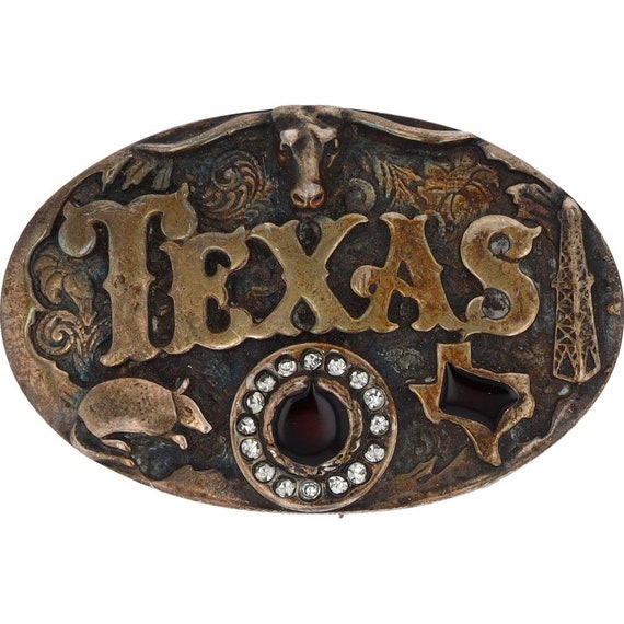 Texas State Longhorn Armadillo Oil Rig Lonestar Weste… Gem