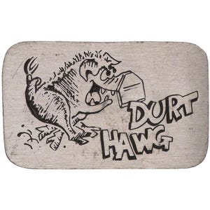 Martin Durt Hawg Limpiador Raspador Maximizador Dh2 Hebilla de Cinturón Vintage de los años 70 Productor de Cerdos Vaquera Mascota Lindo Animal de Granja Vaquero Jabalí Cerdo Suciedad