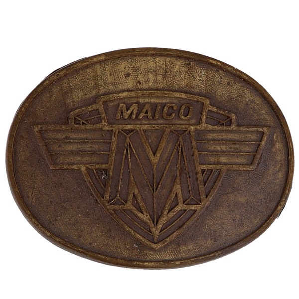 Maico Motorcycle American Sport Racer Asr Motocross 1970s Vintage Belt Buckle