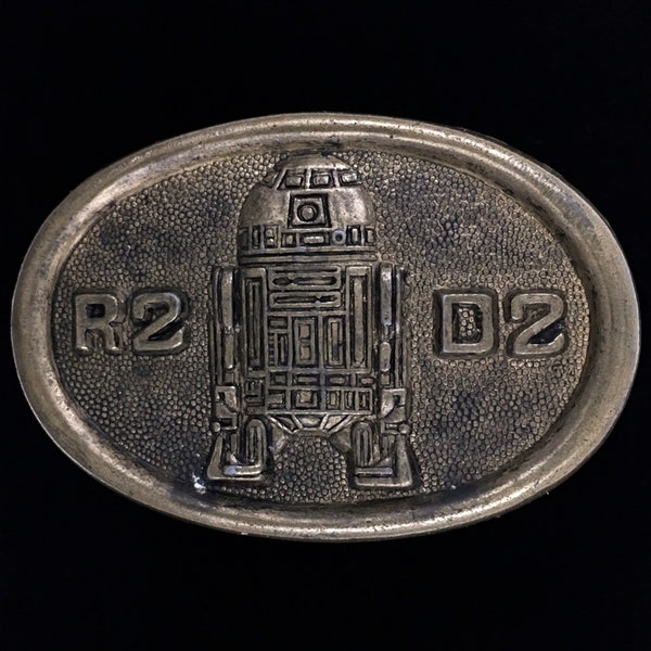 R2-D2 C-3po Star Wars Movie Film Promo Original Sci-Fi Collectible Memorabilia 1970s Vintage Belt Buckle