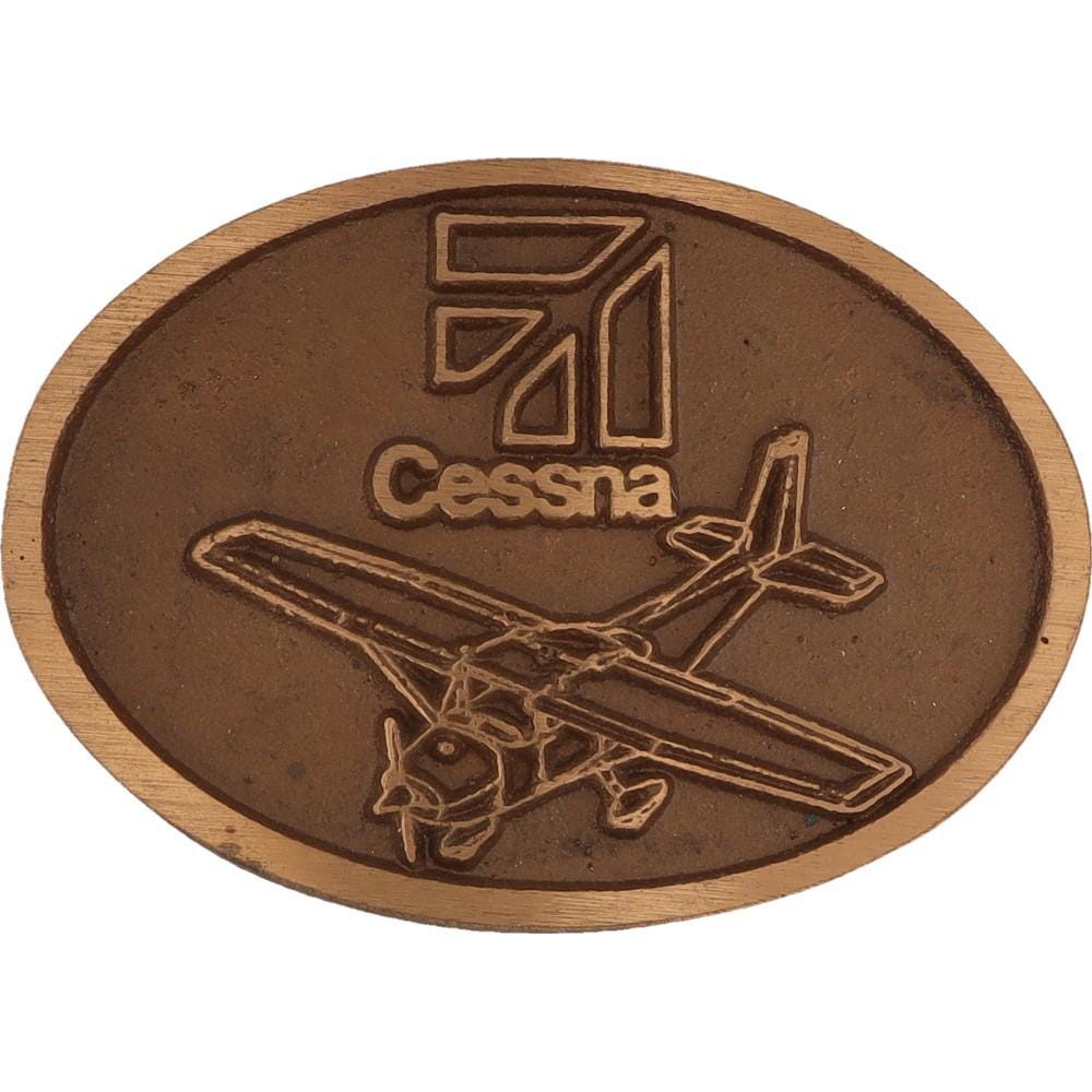 Cessna Business liner‎ Brass Aviation Airplane Plane Vintage 80s Belt Buckle Brass Cessna Plane Pilots - Etsy main image 4