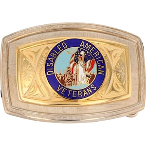 Dav Disabled American War Veteran Army Usmc Usn Usaf 1970s Nos Vintage Belt Buckle Wwii Vietnam Korea Afghanistan Iraq Air Force Navy Marine