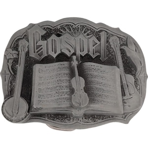 Gospel Music Church Band Choir Christian Youth Minister NOS Vintage Belt Buckle Religious Faith Christianity Pastor Preacher Gift Jesus