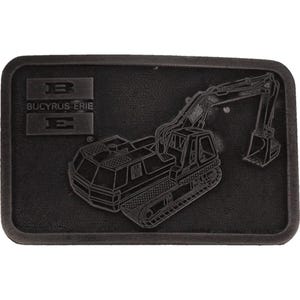 Bucyrus Erie Mass Excavator Tractor Construction Machinery Nos Vtg Belt Buckle Power Heavy Equipment Operator Rock Coal Mining Quarry Mine
