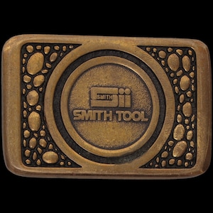 Brass Sii Smith Tool Rock Bit Oilfield Oil Drilling Spe 1980s Vintage Belt Buckle