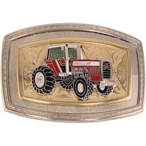Massey Ferguson Mf 2805 Tractor Farm Farmer Nos Vintage Belt Buckle Mf Western Ag Combine Corn Harvester Emblem Logo