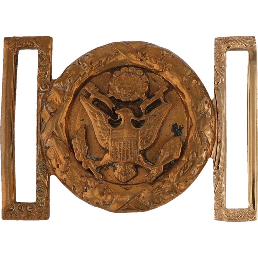 Virginia Confederate Officer Style Artillery Eagle Plate Vintage Belt Buckle Civil War CSA States America
