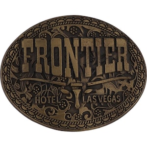 Gold Rush Frontier Hotel Las Vegas Casino Gambling 1980s Vintage Belt Buckle
