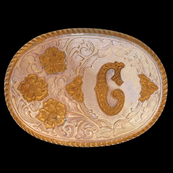 New Silver P C Letter Initial Name Charles Chris … - image 3