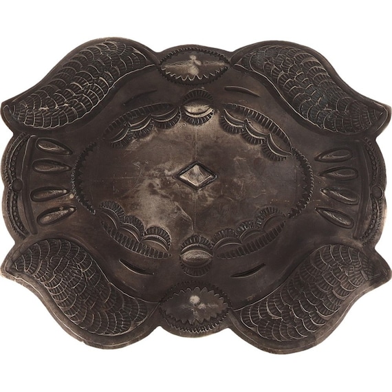 Intricate Vintage Hopi Native American Navajo Sterling Silver Geomtric Concho Belt Old Intricate Vintage Hopi Native American Navajo Sterling Silver Geomtric Concho Belt Old