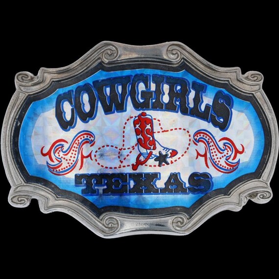 Cowgirl Cowboy Country Western Silver Tone Texas Star Rodeo Buckle Belt Buckle WESTERN STAR STATE OF TEXAS SILVER RODEO COWBOY COWGIRL BELT  main image 4