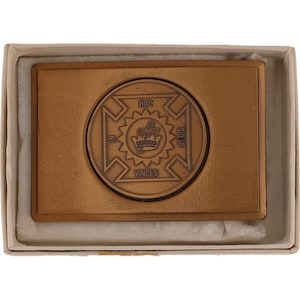 Knights Templar In Hoc Signo Vinces Cross Masonic 1970s Nos Vintage Belt Buckle Brotherhood Fraternal Mason Freemasonry