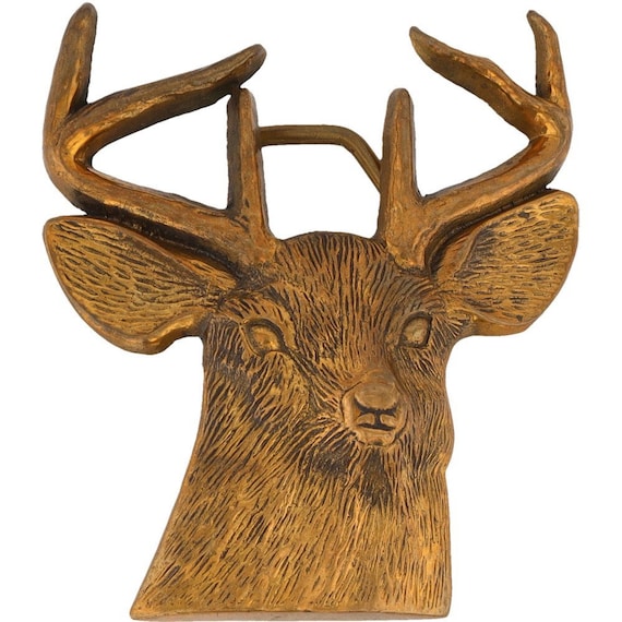 New Brass Deer Buck Stag Hunter Hunting Whitetail… - image 1