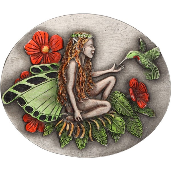 New Pixie Fairy Fae Hippie Fantasy Hummingbird Fairie Nos Vintage Belt Buckle Nature Goddess Bohemian Boho Hippy Wiccan