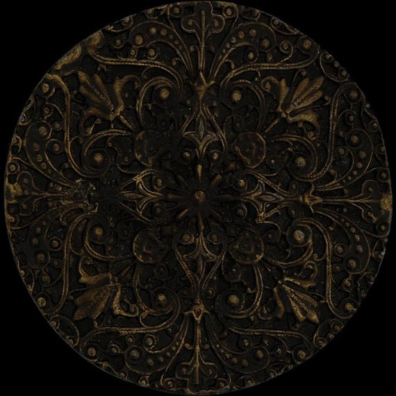 New Ornate Damask Rosette Scrollwork Pattern Revi… - image 3