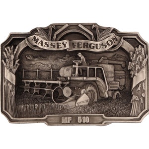 New Massey Ferguson MH 510 Tractor Harris Farmer Farming NOS Vintage Belt Buckle Farm Equipment Machinery Implement Sign Logo Ji Ih