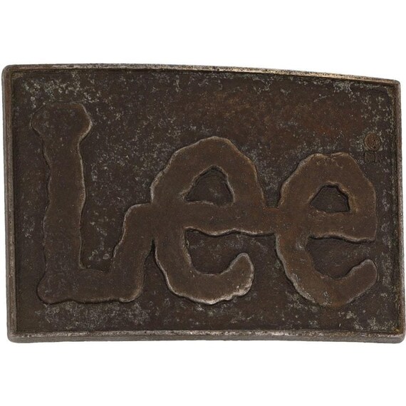 Vintage lee belt buckle lot Rare Vintage LEE Jeans Leather Belt With Belt Buckle 34/36  main image 2