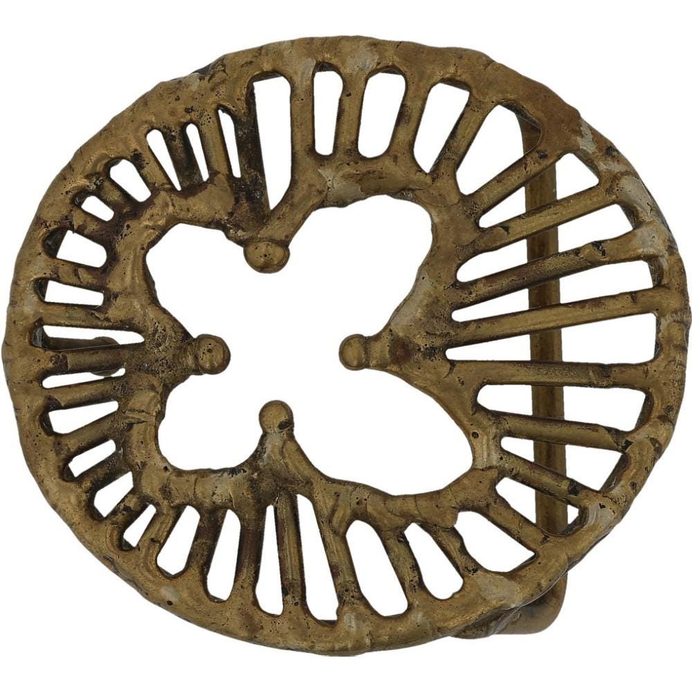 Art Brass Brutalist Sun Handmade Hippie Studio 70s Vintage  display picture 2