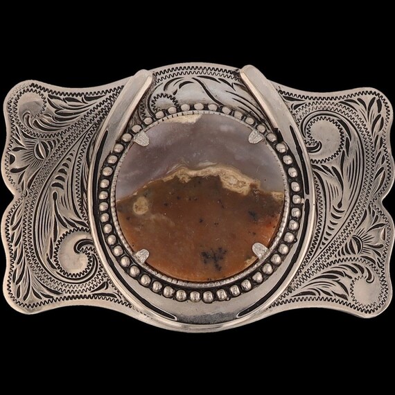 N Silver Gemstone Horseshoe Cowboy Cowgirl Rodeo … - image 3