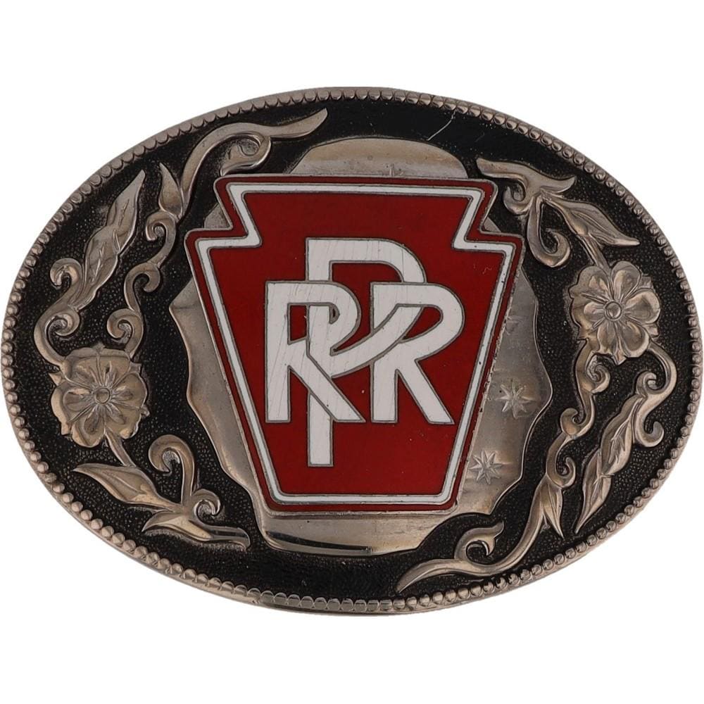 Prr Pennsylvania Railroad Train Keystone Eastern Rail Nos Vintage Belt Buckle Passenger Railway Steam Locomotive Freight Rail Car Line