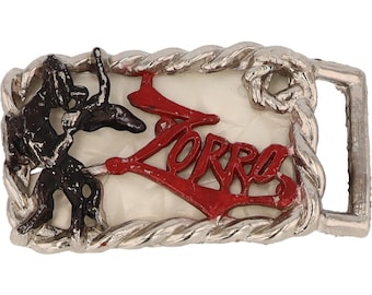 Nouveau Zorro antique des années 50, série télévisée comique, série télévisée nos vintage, boucle de ceinture, masque, légende