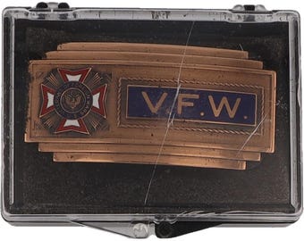 Antieke Vfw-veteraan Buitenlandse Oorlogsleger Marine Marine Usaf-lidnummers VTG-gesp