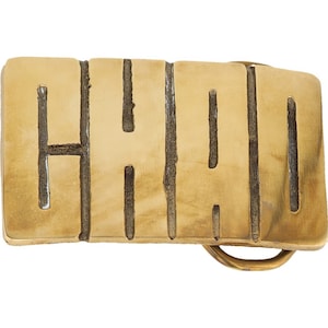 Etiqueta de nombre de latón nuevo Chad Chadwick Chadley Chadden, hebilla de cinturón vintage de los años 70, estilo hippie, retro, con letras de burbuja, Hola mi Is