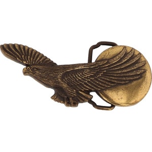Eagle Raven Cowgirl Cowboy Western Southwest Bird 1980s Nos Vintage Belt Buckle Moon Sun Southwest Southwestern