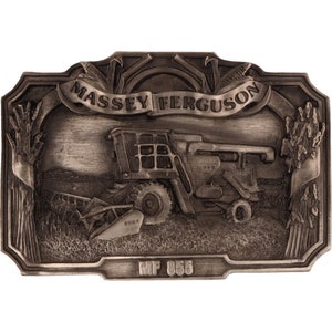 New Massey Ferguson MH 855 Tractor Harris Farmer Farming NOS Vintage Belt Buckle Farm Equipment Machinery Implement Sign Logo Ji Ih